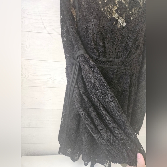 Free People-Women's  Dress S Black Midi  Long Sleeves - Picture 7 of 10